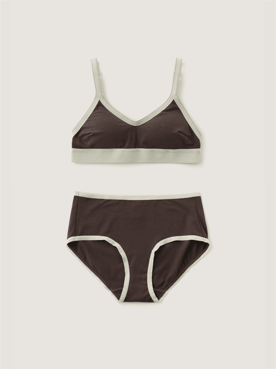 Full Soft Bamboo Bra & Panties (Cottage brown Color)