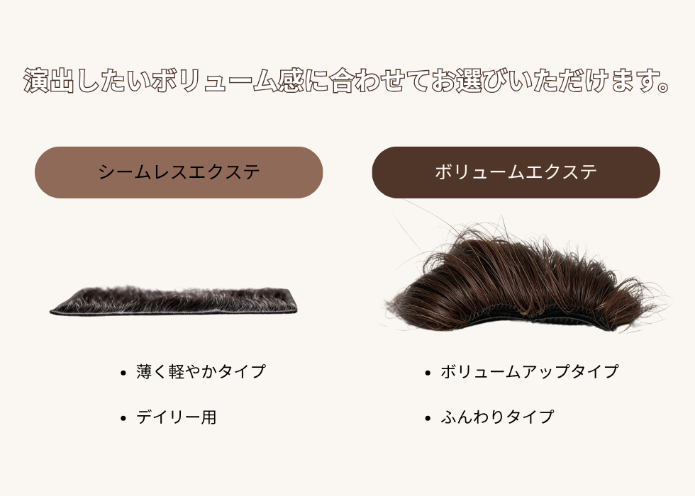 ワンタッチエクステ　ボリュームアップ