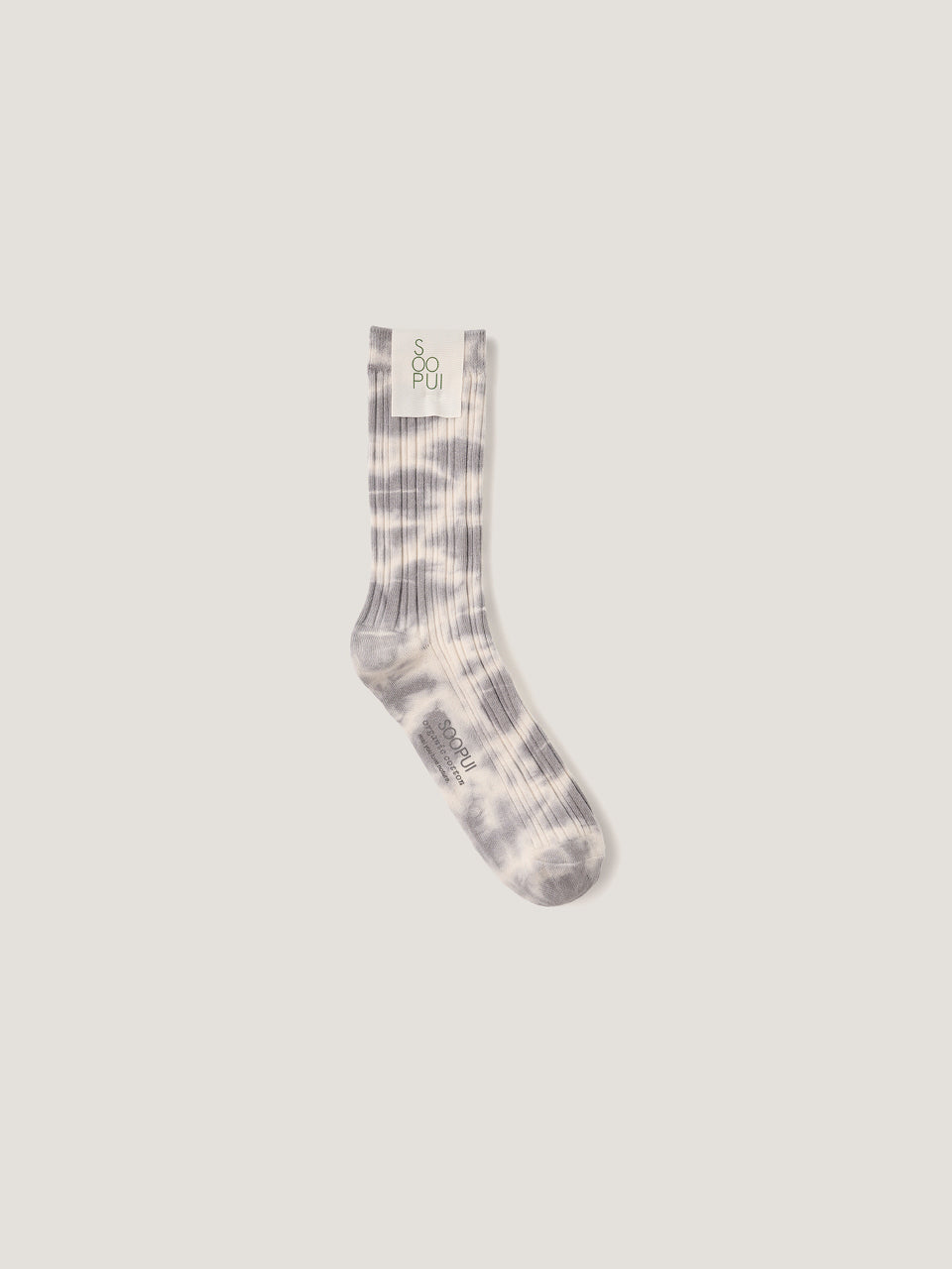 Plants tie-dye socks in gray