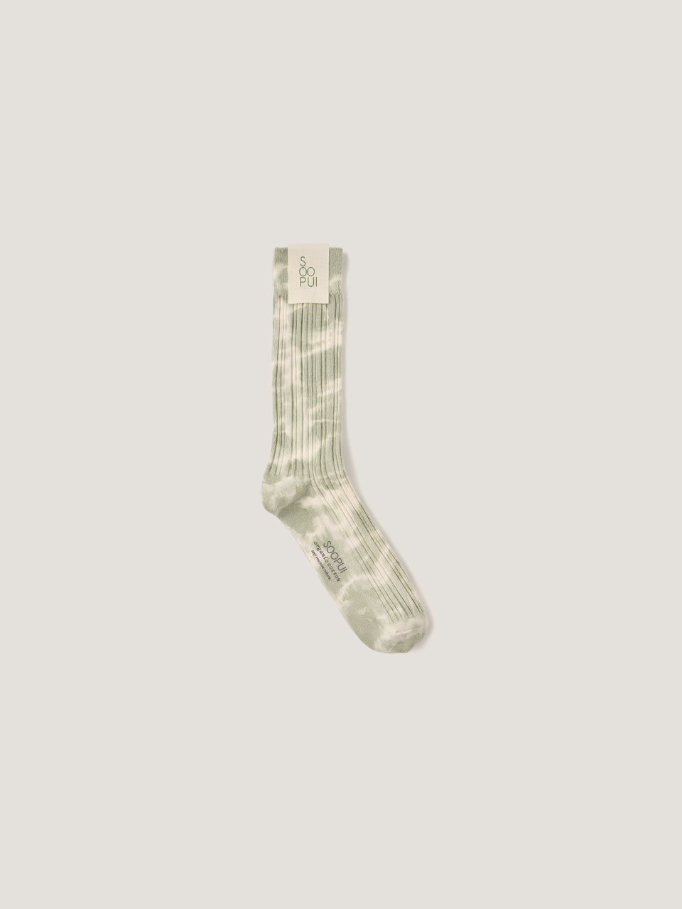 Plants tie-dye socks in green