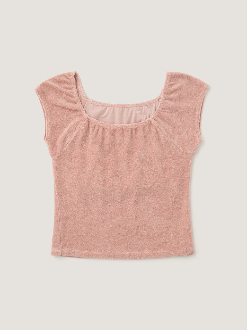 Terry Shirring Tee (Pink Color)