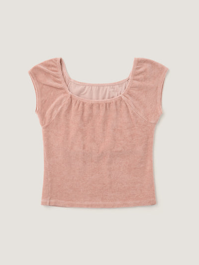 Terry Shirring Tee (Pink Color)