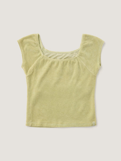 Terry Shirring Tee (Green Color)