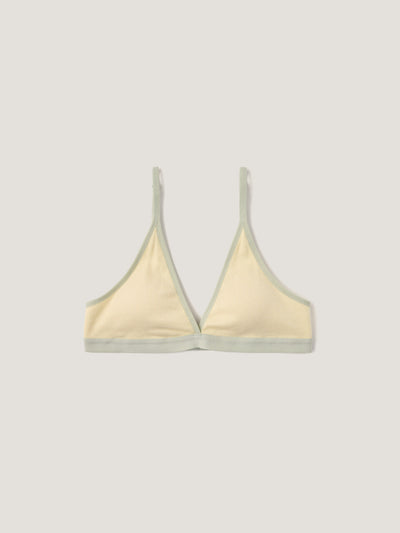 Triangle Ribbed Modal Bra (Lemon Color)