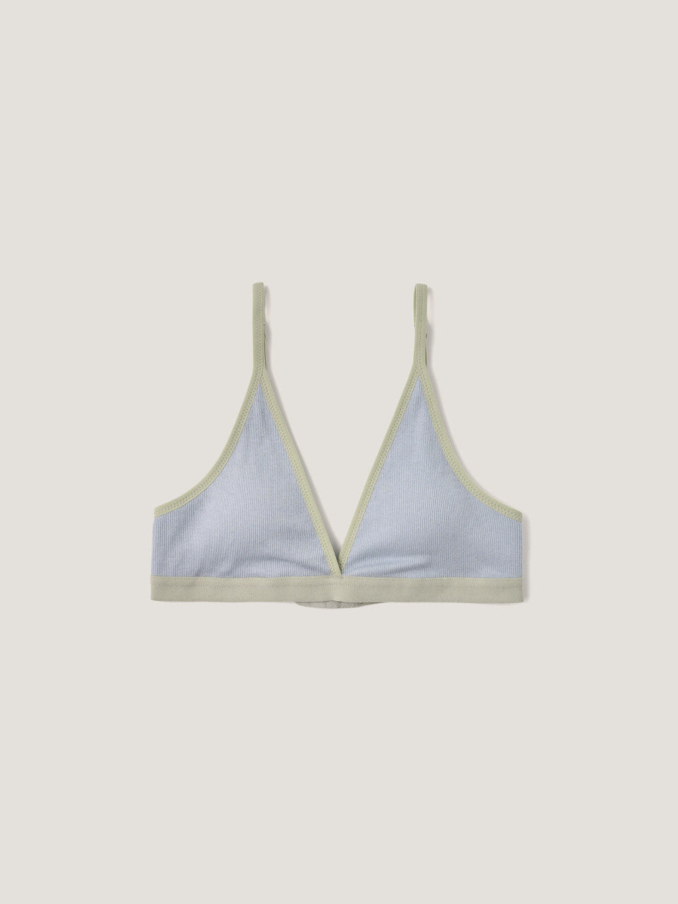 Triangle Ribbed Modal Bra (Blue Color)
