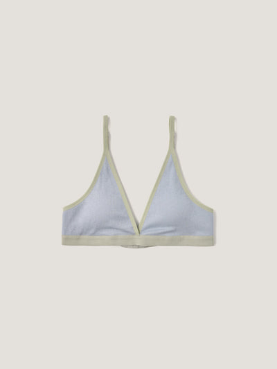Triangle Ribbed Modal Bra (Blue Color)