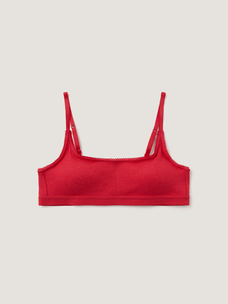 Square Ribbed Modal Bra (Bloom Color)