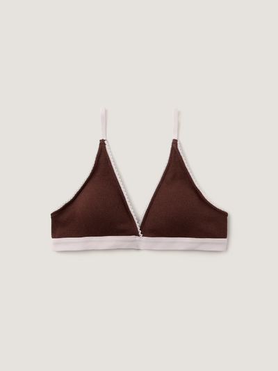 Triangle Ribbed Modal Bra (Acorn Color)