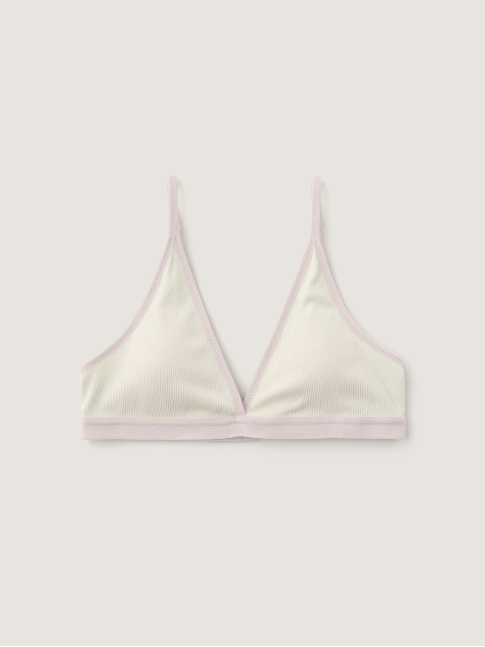 Triangle Ribbed Modal Bra (fog Color)