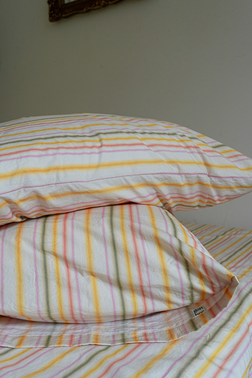 LOOM STRIPE PILLOW COVER (Woven Peach)