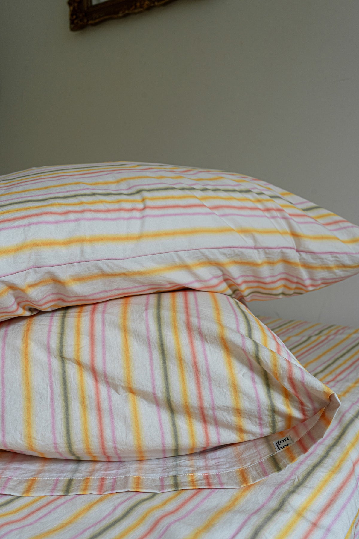 LOOM STRIPE PILLOW COVER (Woven Peach)