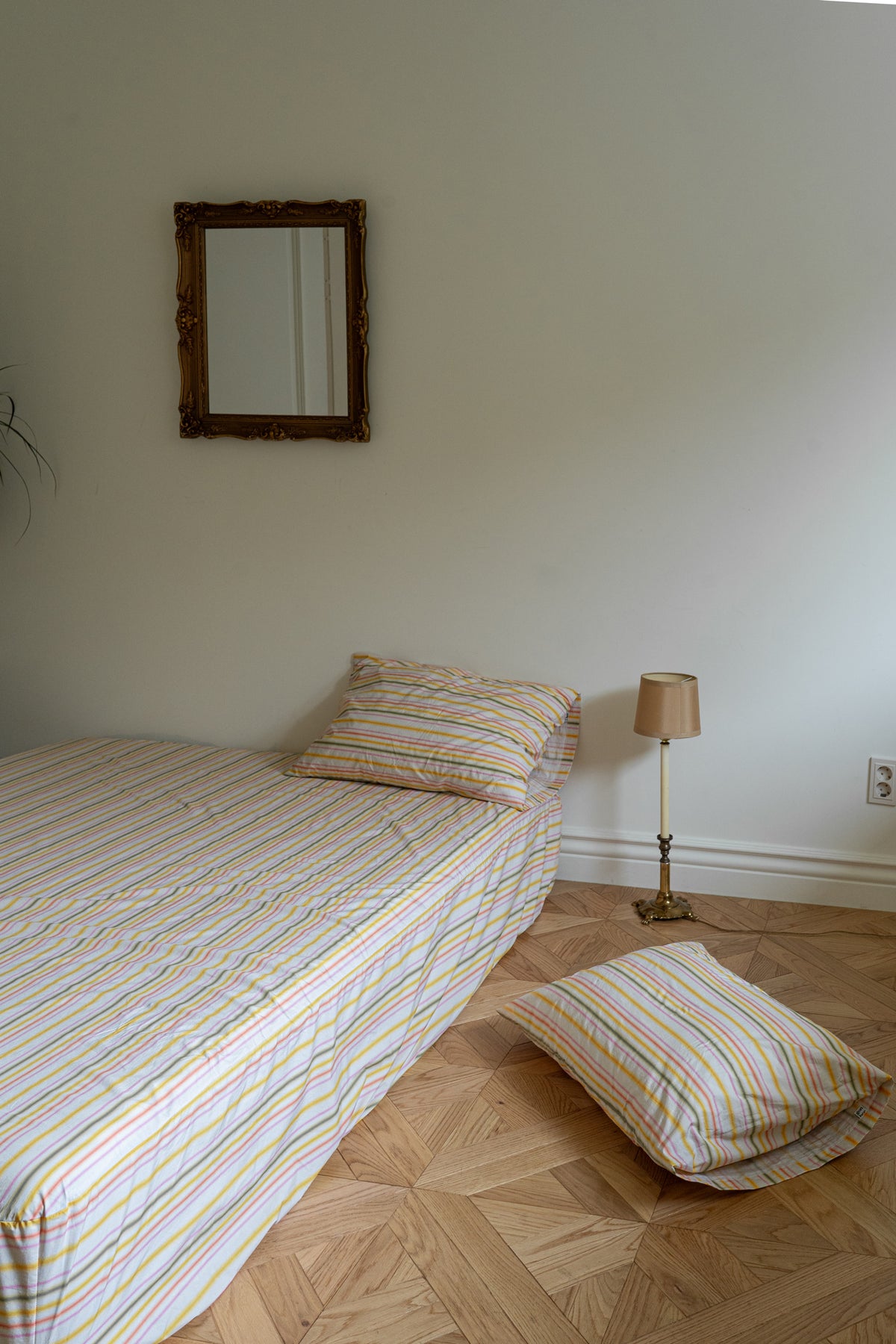LOOM STRIPE PILLOW COVER (Woven Peach)