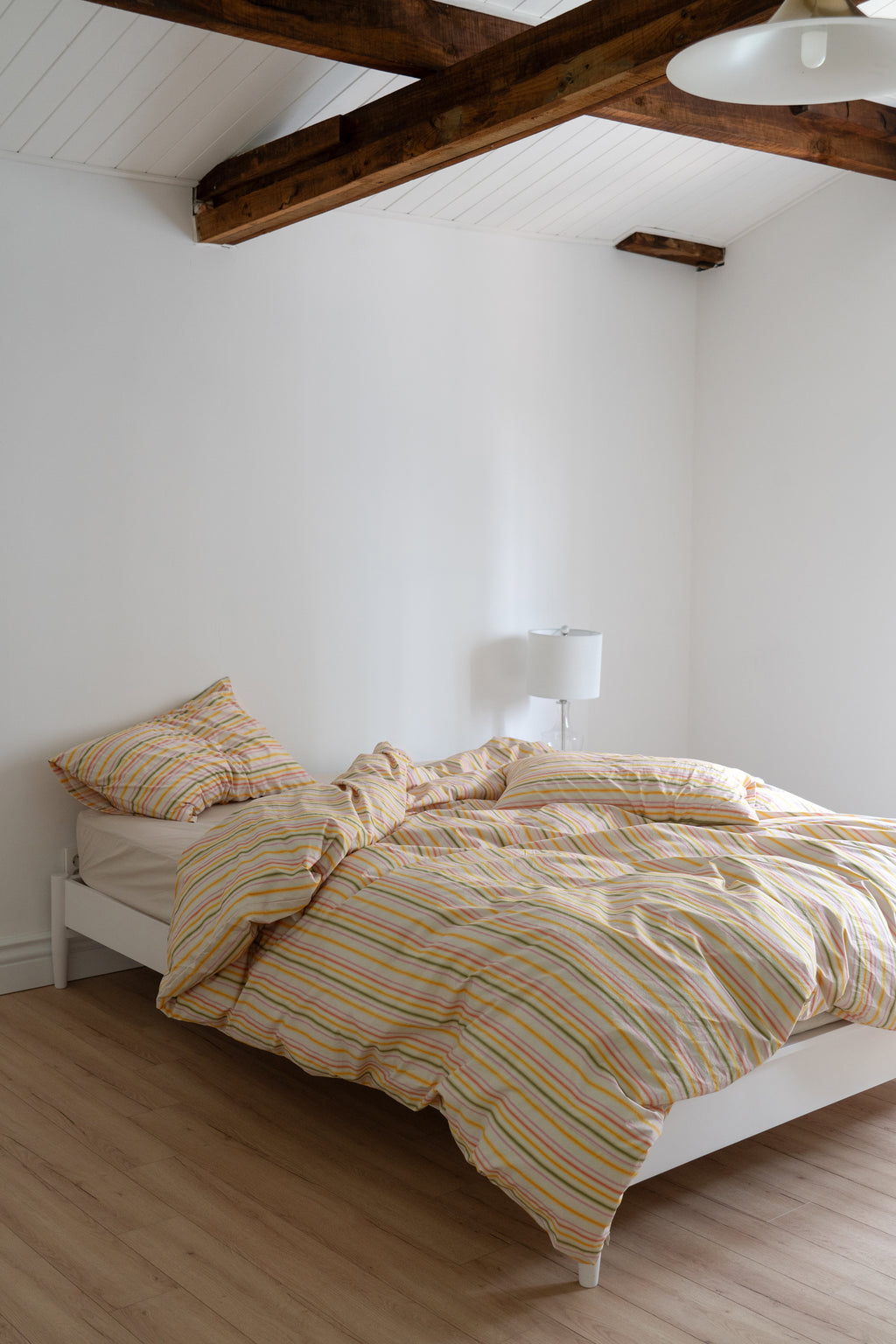 LOOM STRIPE BEDDING SET (Woven peach)