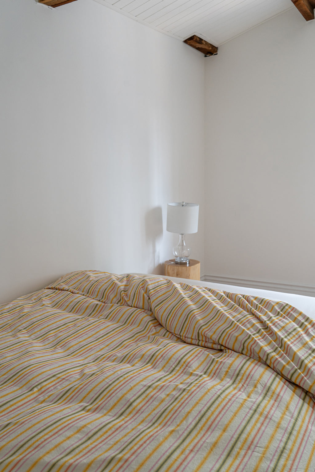 LOOM STRIPE BEDDING SET (Woven peach)