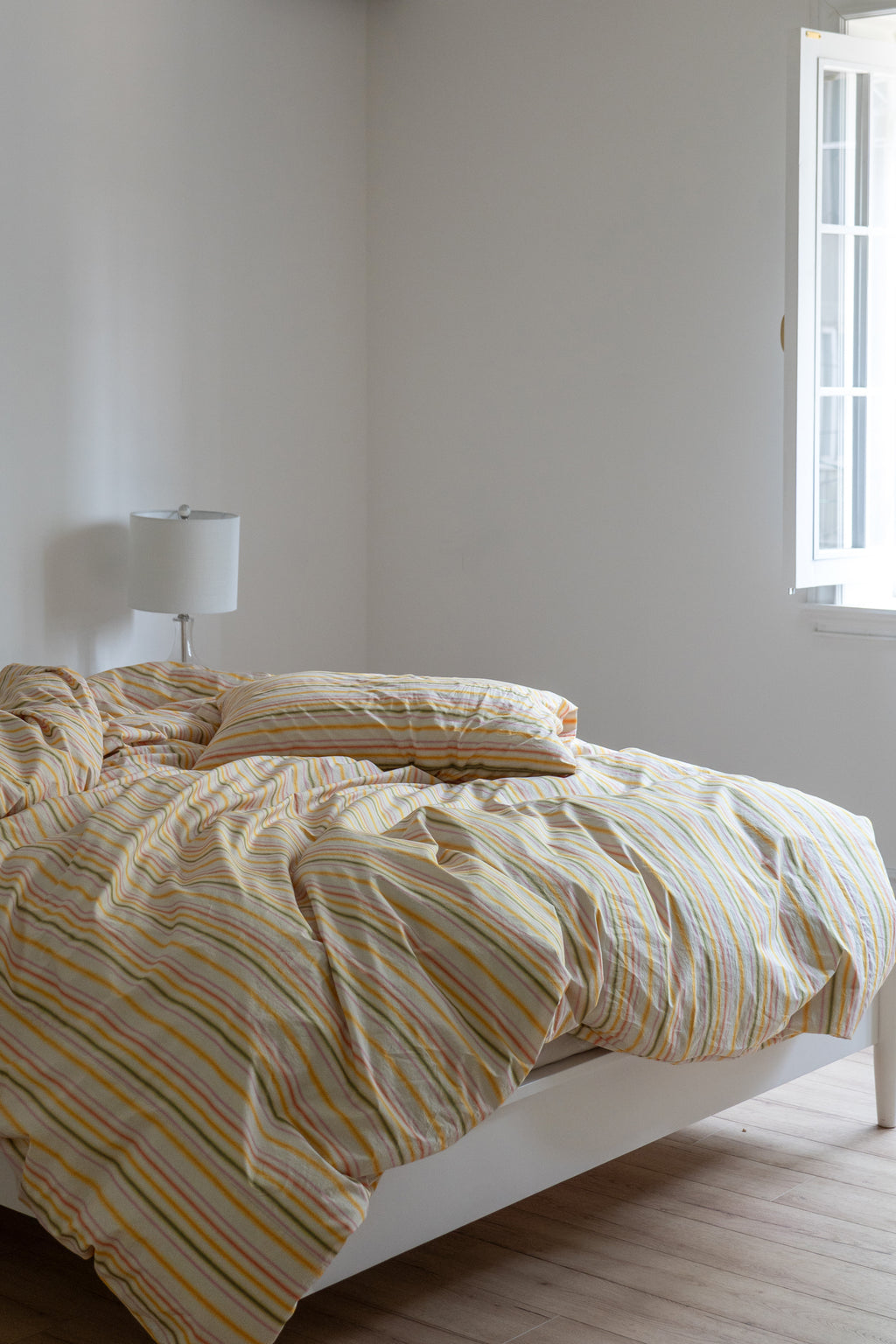 LOOM STRIPE BEDDING SET (Woven peach)