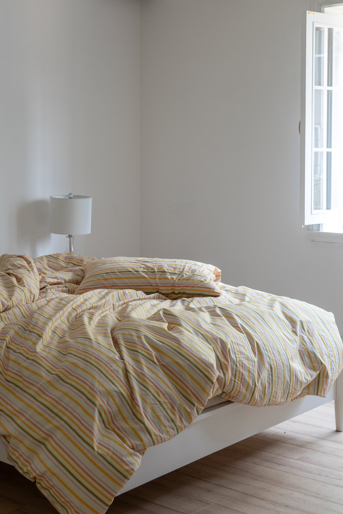 LOOM STRIPE BEDDING SET (Woven peach)