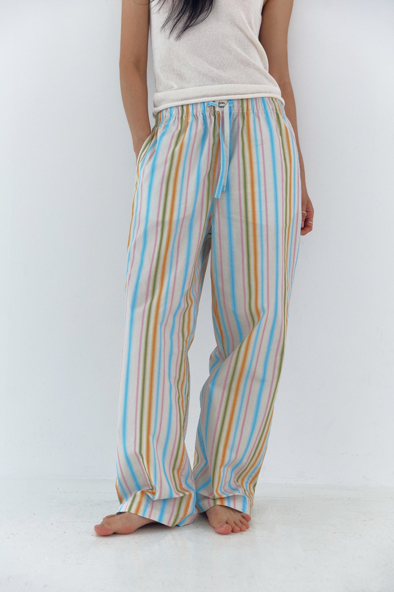 LOOM STRIPE PANTS Long Pants (Blue sketch  Color)