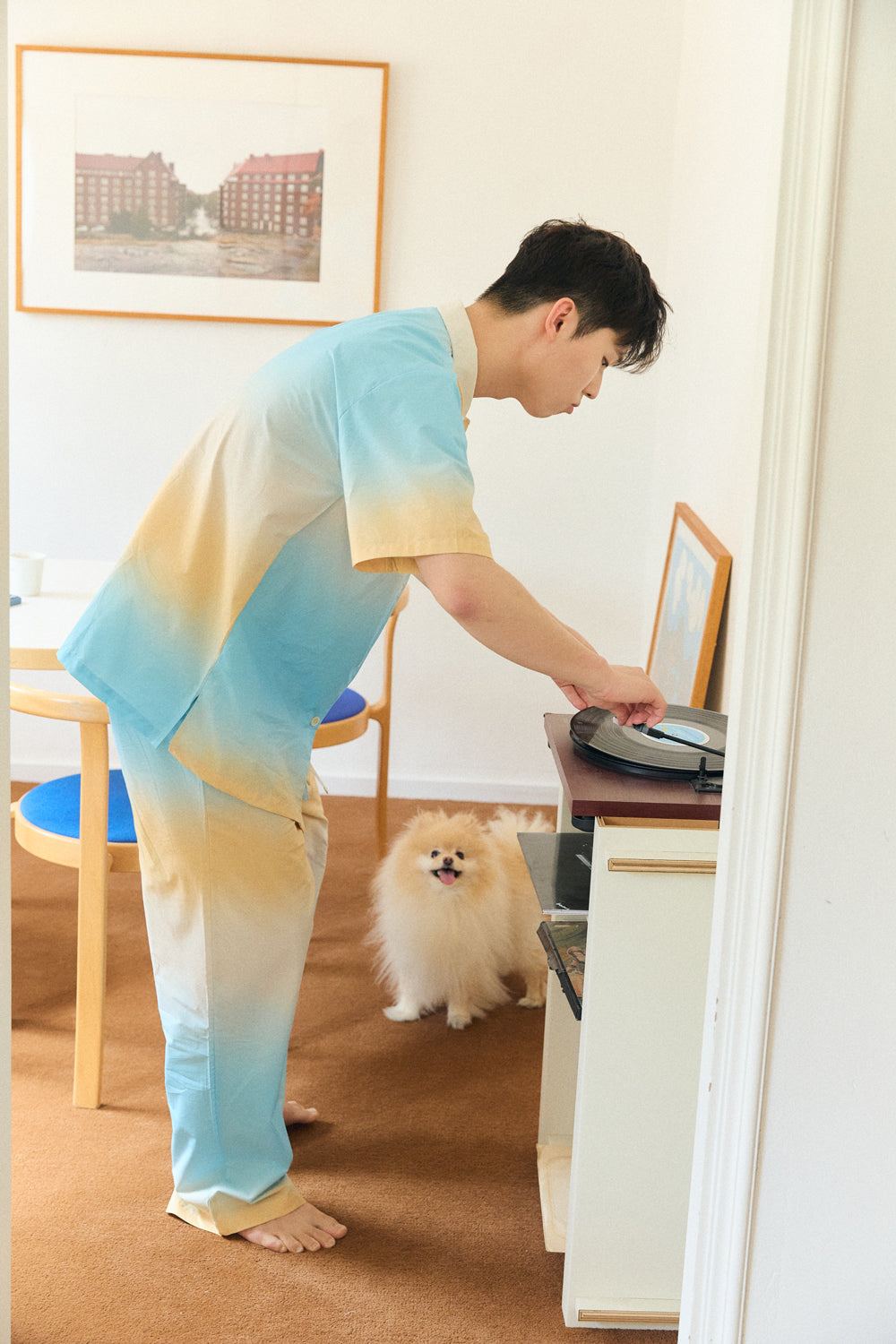 SUMMER DANCE PAJAMA PANTS (Sky & Yellow Color)